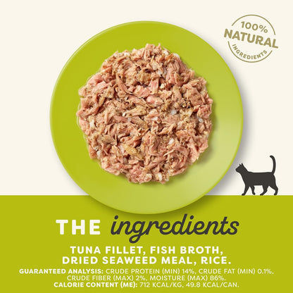 Applaws Natural Wet Cat Food, 24 Count, Limited Ingredient Canned Wet Cat Food, Tuna with Seaweed