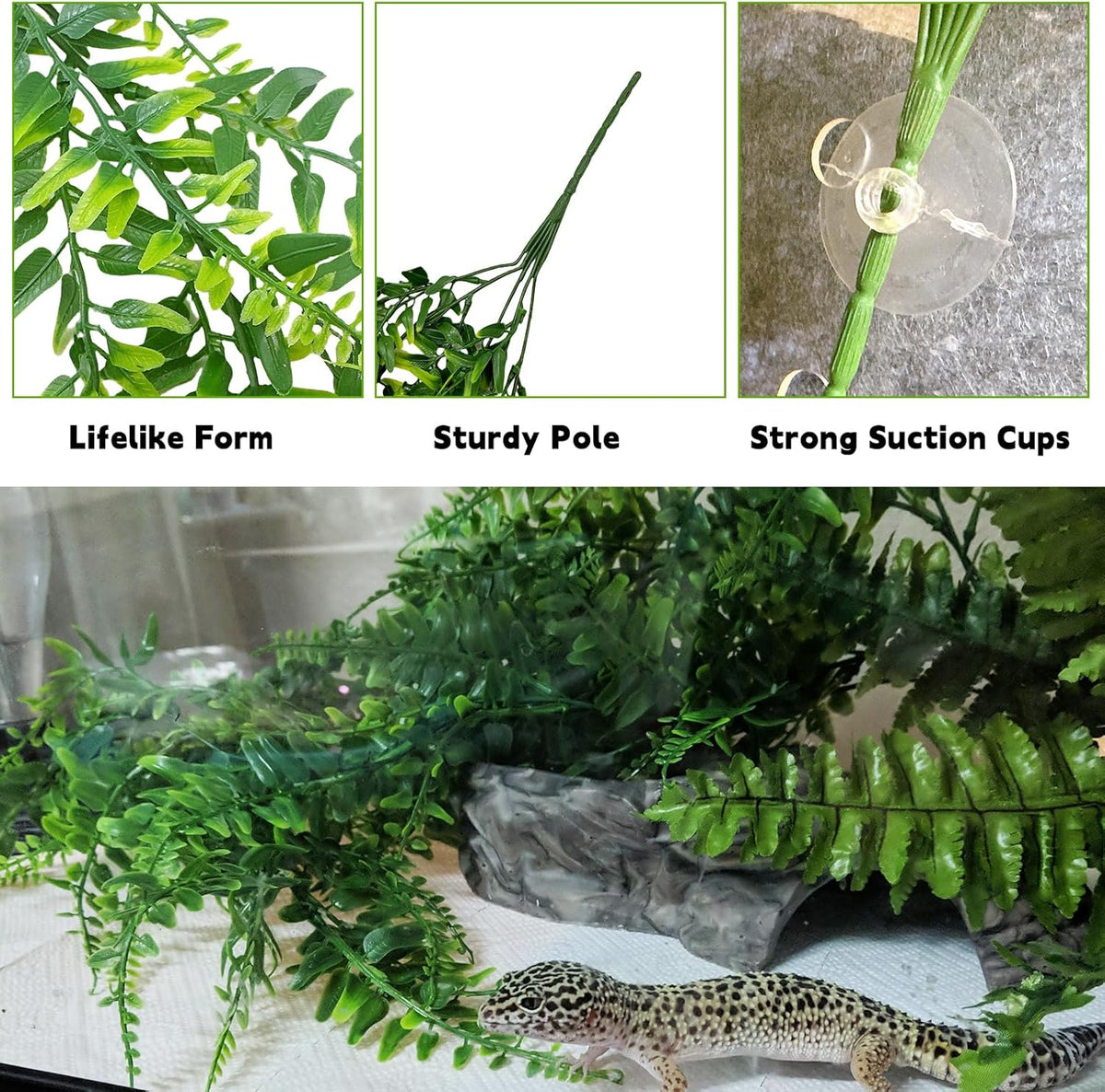 BNOSDM Reptile Plants,Flexible Rainforest Vines with Moss,Bendable Jungle Climbing Vines,Terrarium
