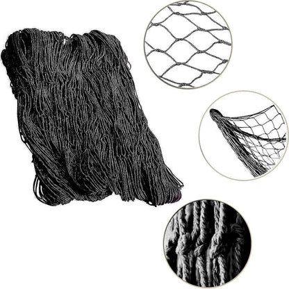 Nature Fish Net Wall Decoration with Shells, Ocean Themed Wall Hangings Fishing Net Party Decor for