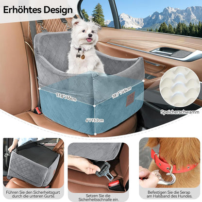 Dog Car Seat for Small/Medium Dogs, Dog Booster Car Seats with Thick Cushion for Dogs Under 35lbs