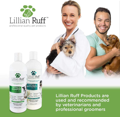 Lillian Ruff Calming Oatmeal Pet Shampoo & Conditioner for Dry Skin & Itch Relief with Aloe &