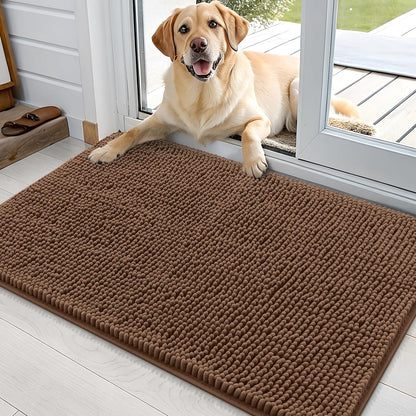 OLANLY Dog Door Mat for Muddy Paws 36x24, Absorbs Moisture and Dirt, Absorbent Non-Slip Washable