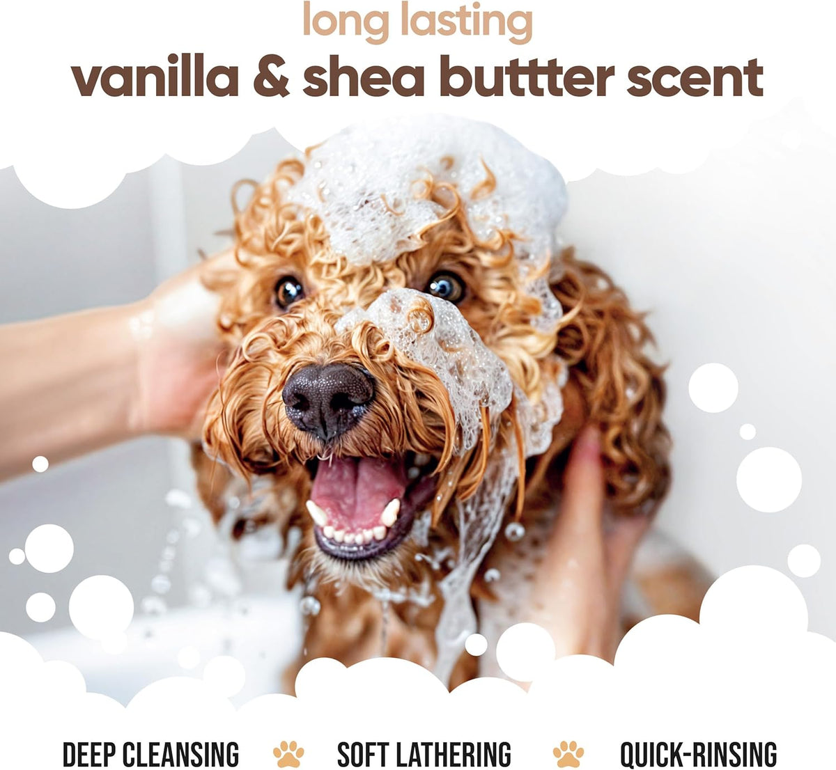 Vanilla & Shea Butter Dog Shampoo by Buddycare | Moisturising Shampoo for Dogs | Vanilla & Shea