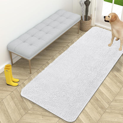 OLANLY Dog Door Mat for Muddy Paws 59x24, Absorbs Moisture and Dirt, Absorbent Non-Slip Washable