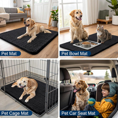 Smiry Dog Door Mat for Muddy Paws 47x24, Absorbs Moisture and Dirt Doormat, Non-Slip Washable Quick