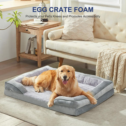 FURTIME Orthopedic Dog Bed for Extra Large Dogs - XL Washable Dog Sofa Bed Large, Supportive Foam