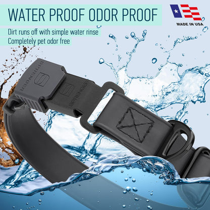 Dogline Biothane Waterproof Dog Collar with Herm Sprenger Black Stainless Steel Quick Release