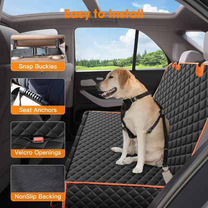 MIXJOY Dog Seat Cover for Back Seat Waterproof Dog Seat Covers for Cars, Car Seat Protector for