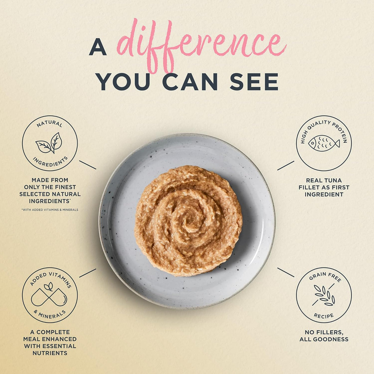 Reveal Entrées Natural Wet Cat Food Paté, Grain-Free with Added Vitamins & Minerals
