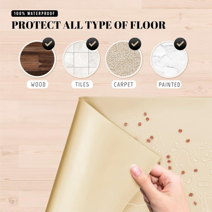 AVERYDAY 32x24'' Silicone Dog Mat for Food and Water, 0.63'' Edge Dog Food Bowl Mats for Floor