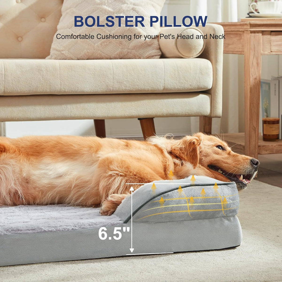 FURTIME Orthopedic Dog Bed for Extra Large Dogs - XL Washable Dog Sofa Bed Large, Supportive Foam