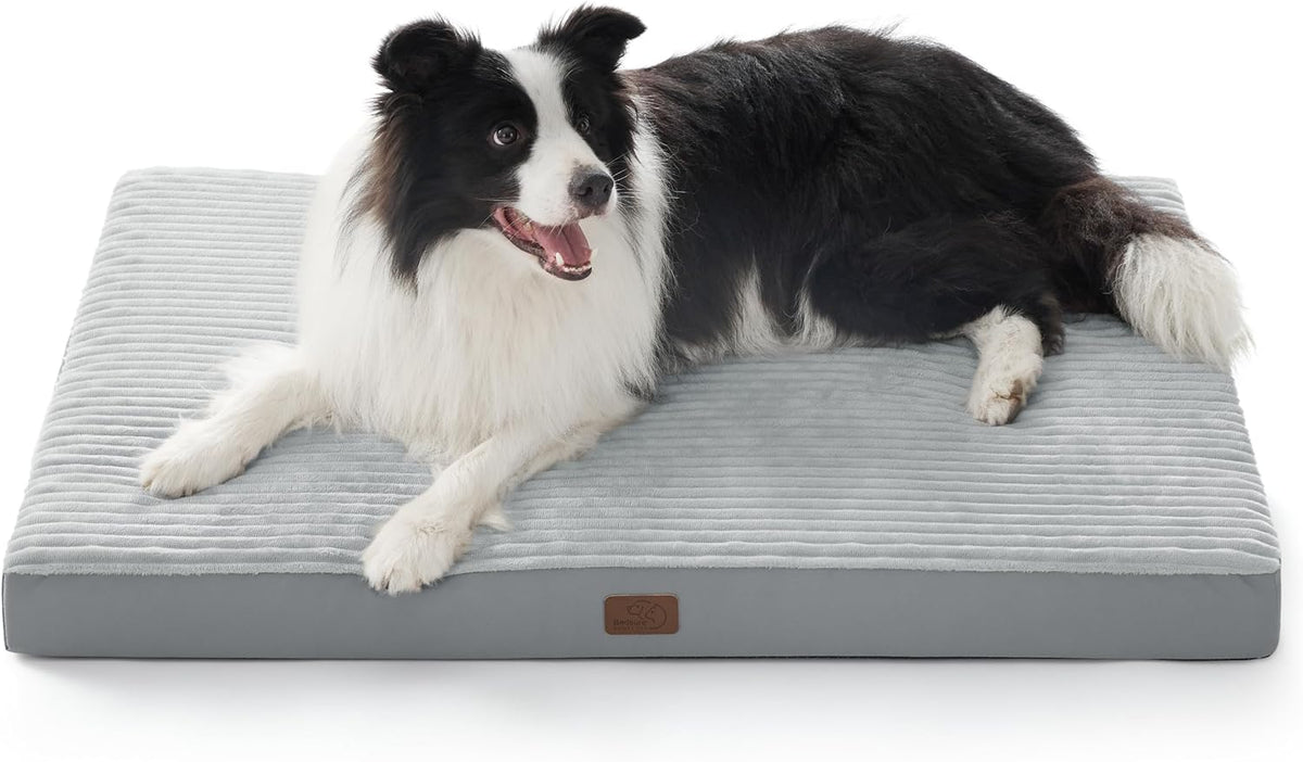 Bedsure XL Dog Bed for Crate - Large Orthopedic Pet Beds with Removable Machine Washable Cover, Egg