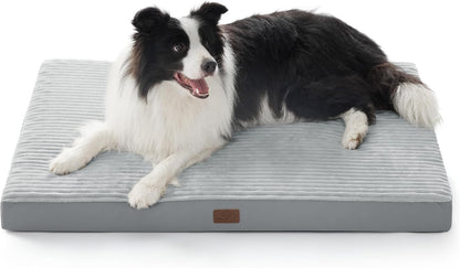 Bedsure XL Dog Bed for Crate - Large Orthopedic Pet Beds with Removable Machine Washable Cover, Egg