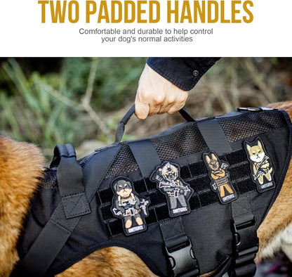 OneTigris No Pull Dog Harness for Small Dog, Mesh Design Breathable Military Dog Molle Vests with