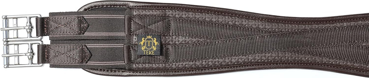 T TEKE Contoured Chafeless Girth for Horses, Airflow Waffle PVC Foam Construction with Double Side