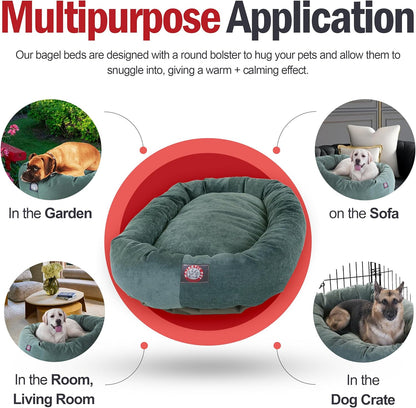 Majestic Pet Villa 40 Inch Shredded Memory Foam Dog Bed for Large Sized Dogs 40x29x9