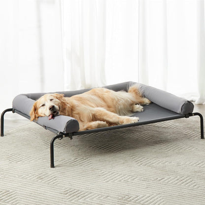RRPETHOME Large Elevated Cooling Dog Bed, Raised Dog Cot Beds for Large Dogs, Elevated Outdoor Pet