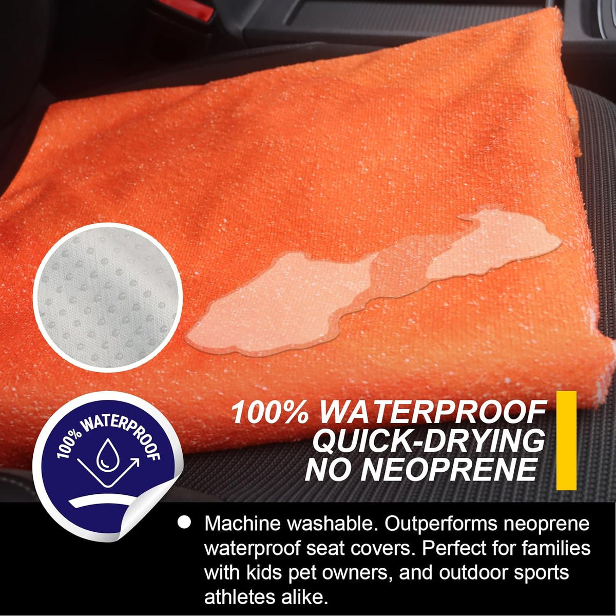 Back Seat Cover for Car Trucks Van SUV,Waterproof Rear Bench Towel Seat Covers for Dogs and