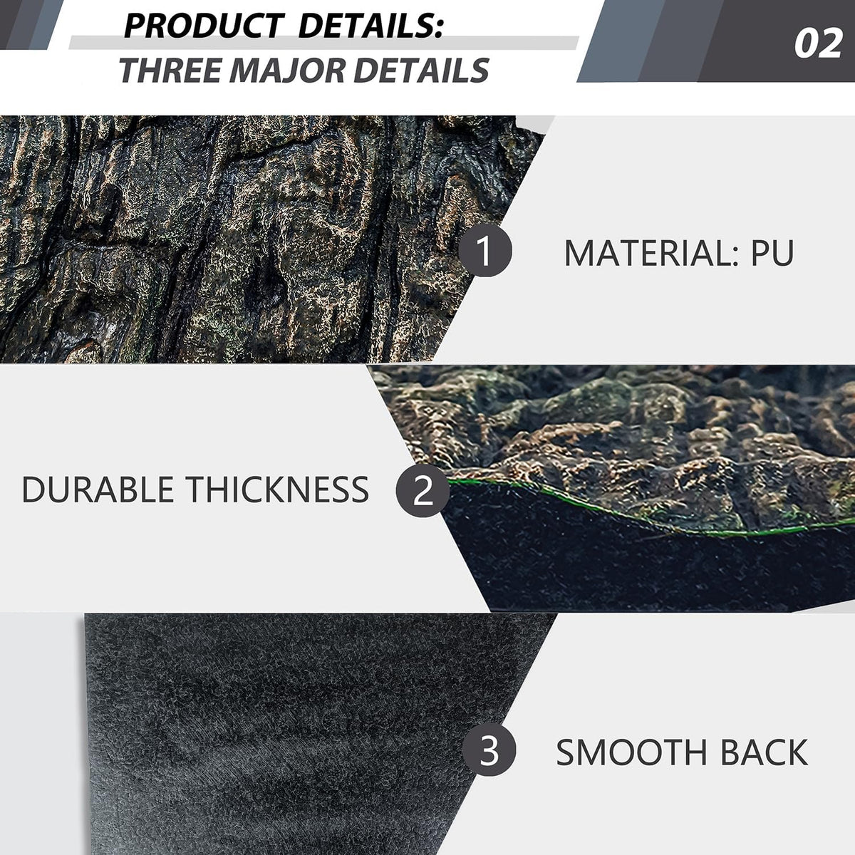 17.7x11.8in Rock Terrarium Background,3D Reptile Tank Background Board,Amphibian Stereo Backdrop