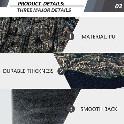17.7x11.8in Rock Terrarium Background,3D Reptile Tank Background Board,Amphibian Stereo Backdrop