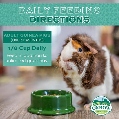 Oxbow Essentials Guinea Pig Food, Adult Guinea Pig, Made with Oxbow Timothy Hay, Pet Food Pellets