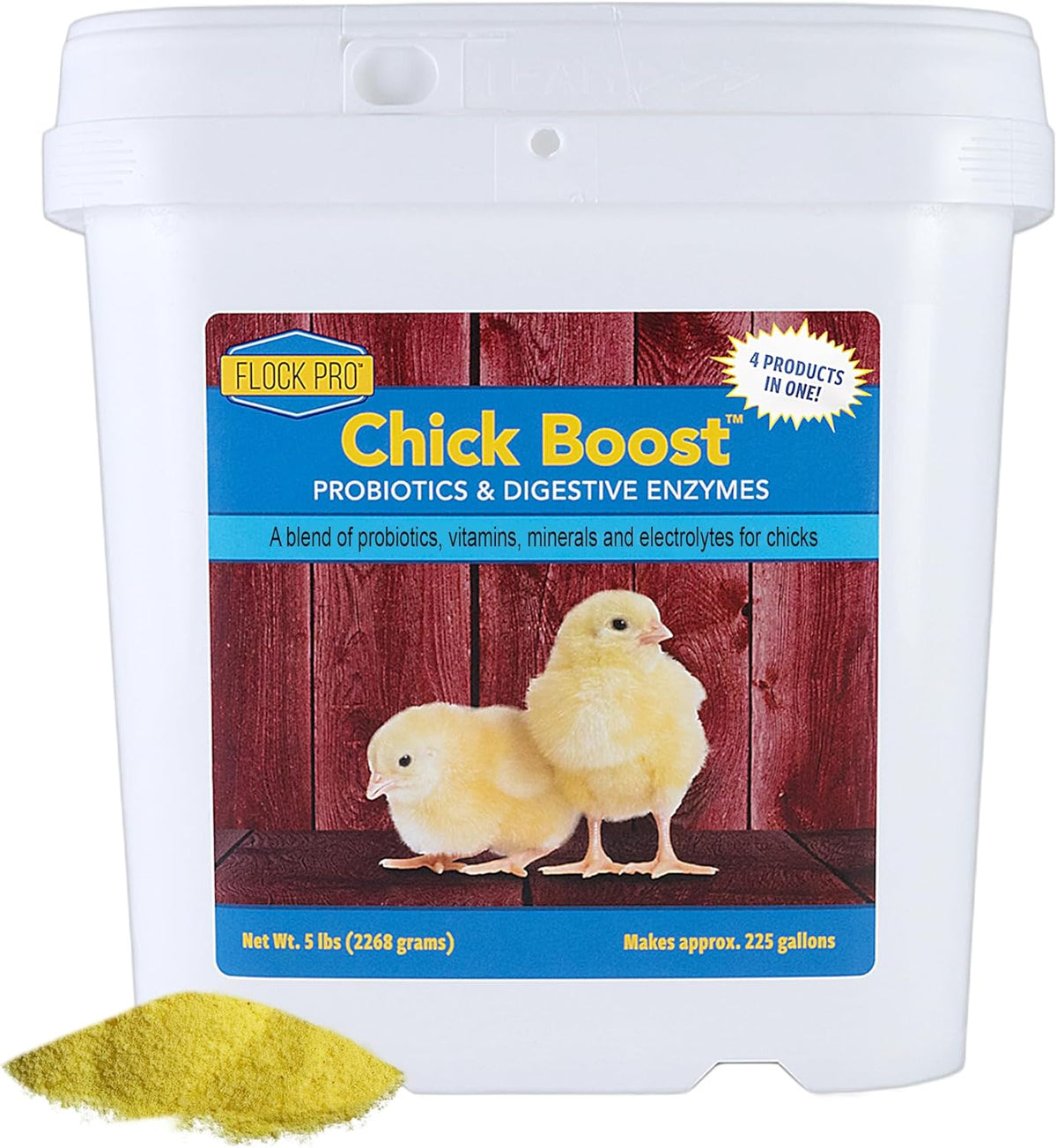 Equerry's Flock PRO Chick Boost Probiotic - Probiotics, Vitamins, Minerals and Electrolytes for