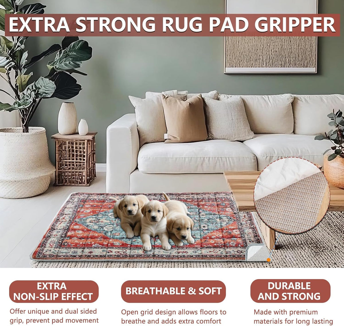 Washable Thickened Pee Pads for Dogs, 2 Pack (36"x42") Upgrade Reusable Puppy Pads with Non-Slip