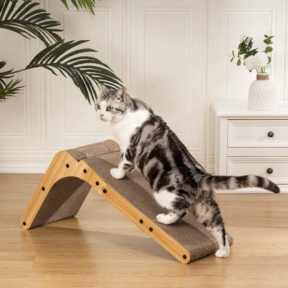 Poils bebe L Shape Cat Scratcher, 26.8 Inch Cat Scratchers for Indoor Cats, Protecting Furniture