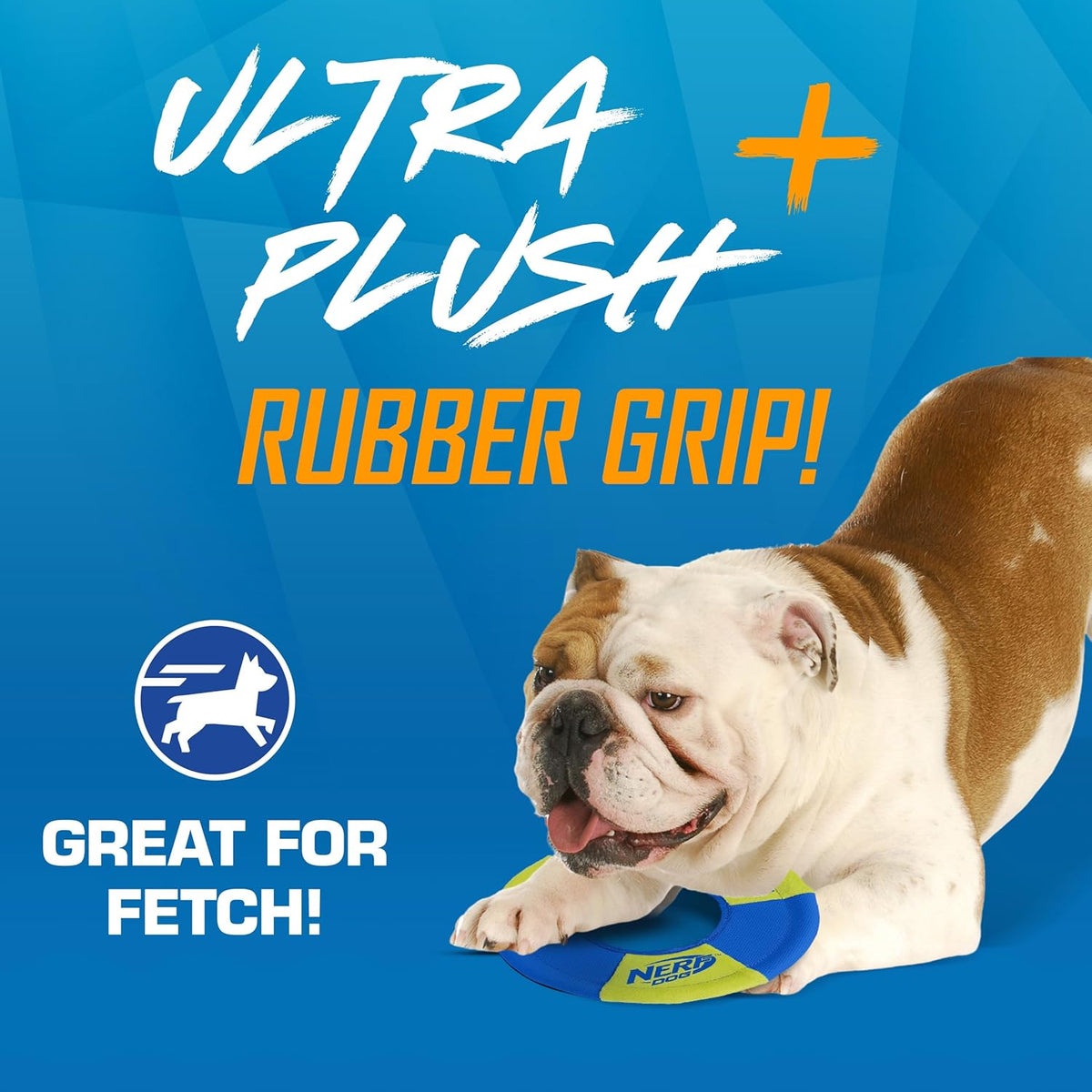 Nerf Dog Trackshot Toss and Tug Ring Outdoor Dog Toy 2 Pack, 9 Inch Dog Tug and Fetch Toy, for