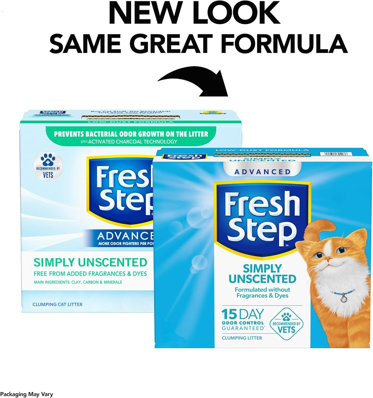 Fresh Step Advanced Simply Unscented Clumping Litter, Fresh Step Unscented Cat Litter Fights Odor