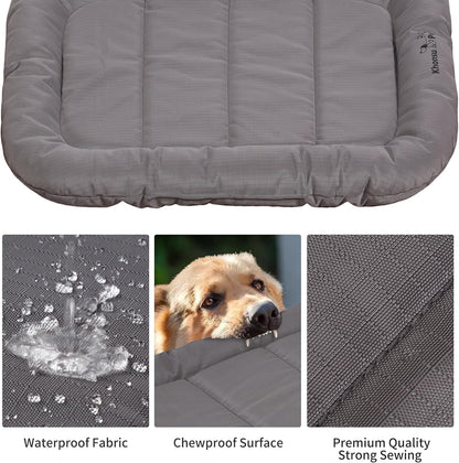 KHONSU PET Durable Dog Bed Tough and Tear Proof Dog Crate Bed, 800lbs Tear Strength PVC-Backed