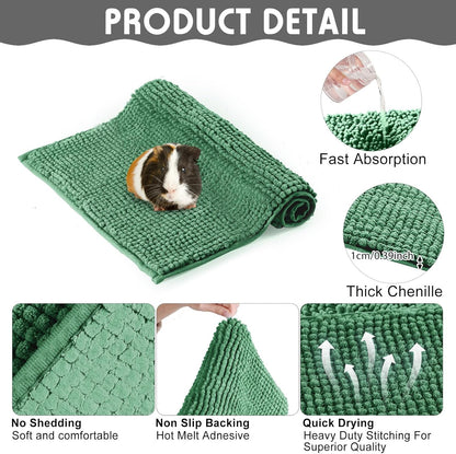 Amylove 4 Pcs Guinea Pig Cage Liner Guinea Pig Bedding Washable Fleece Pee Pads Reusable Small