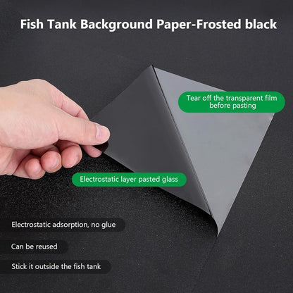 Aquarium Background Paper Decor Fish Tank Backdrop Wallpaper Electrostatic Adhesive, No Glue, Easy
