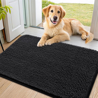 Smiry Dog Door Mat for Muddy Paws 36x24, Absorbs Moisture and Dirt Doormat, Non-Slip Washable Quick
