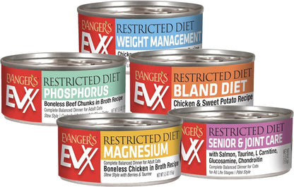 Evanger's EVX Restricted Diet Bland Diet Canned Cat Food – 24 Count, 5.5 oz Each – Chicken & Sweet