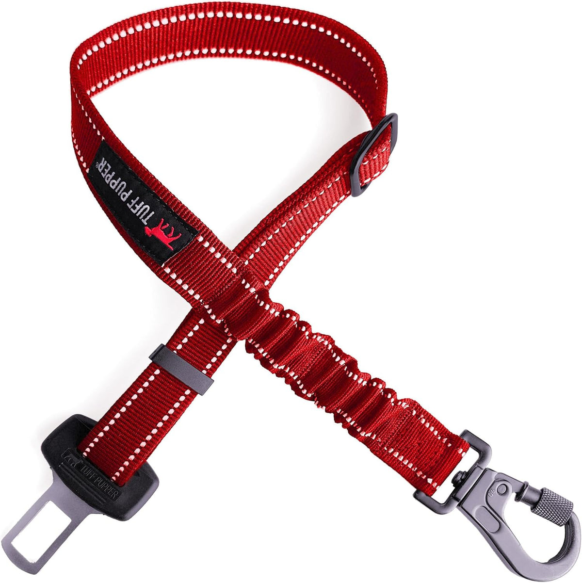 Tuff Pupper Dog Seat Belt | Adjustable Length Dog Seatbelt Restraint | Tangle-Free Locking