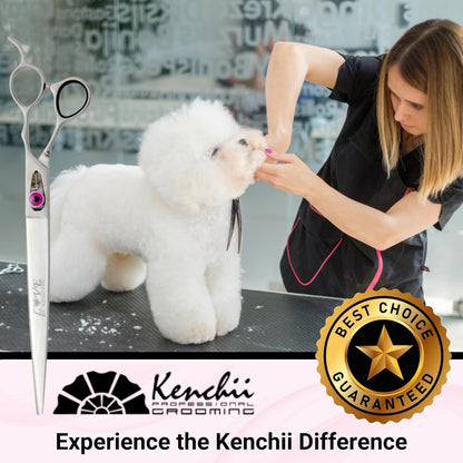 Kenchii Love Dog Grooming Scissors, 9 Inch Straight Shears, Dog Scissors for Grooming, Professional