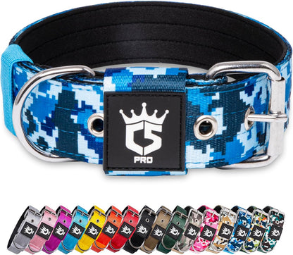 TSPRO Tactical Dog Collar 1.5 Inch Wide Thick Dog Collars with Heavy Duty Metal Buckle, Durable