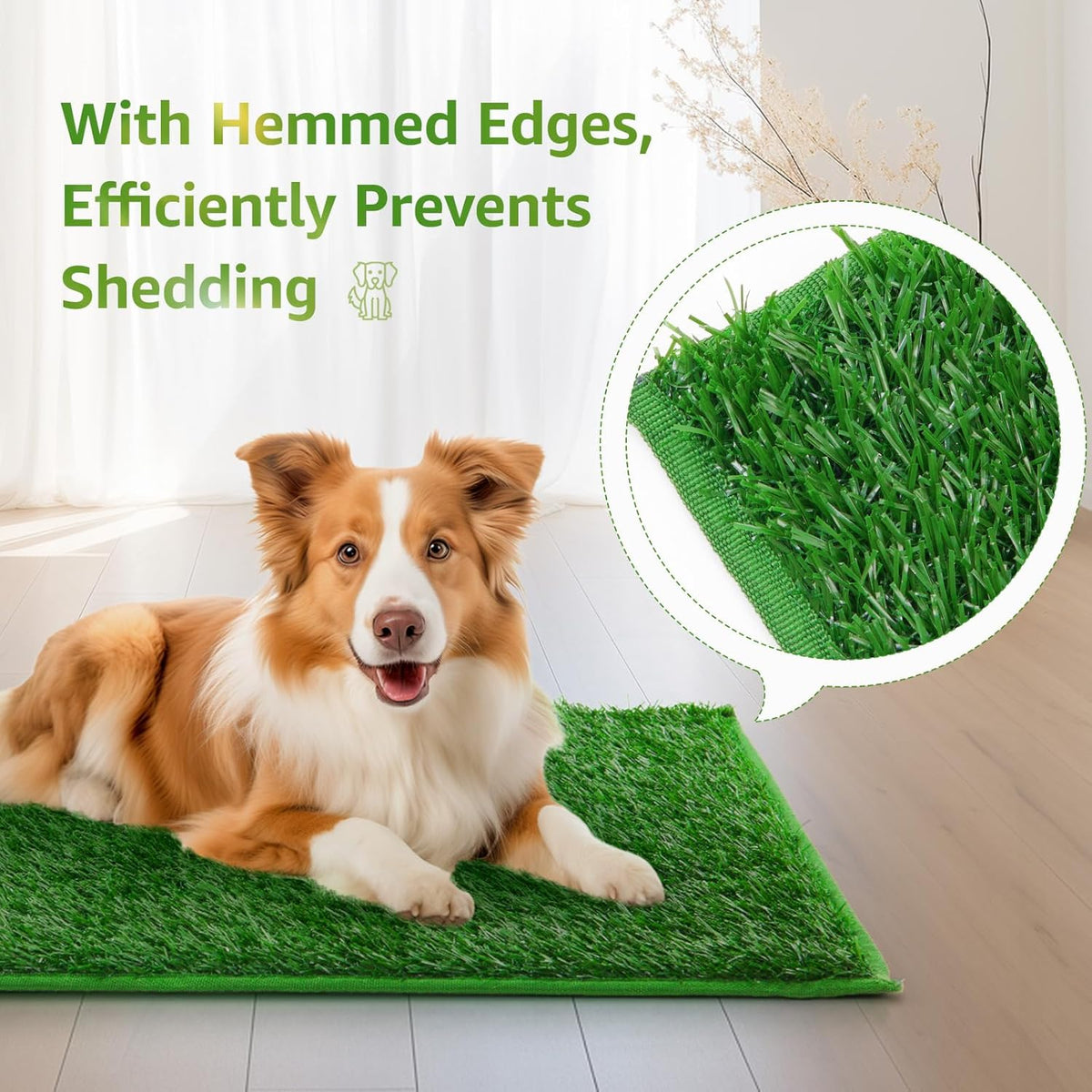 LOOBANI Dog Grass Pee Pads, Artificial Dog Grass Pads for Potty Tray, Fake Grass for Dogs to Pee