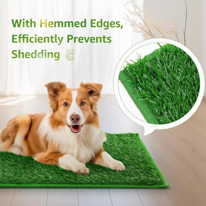 LOOBANI Dog Grass Pee Pads, Artificial Dog Grass Pads for Potty Tray, Fake Grass for Dogs to Pee