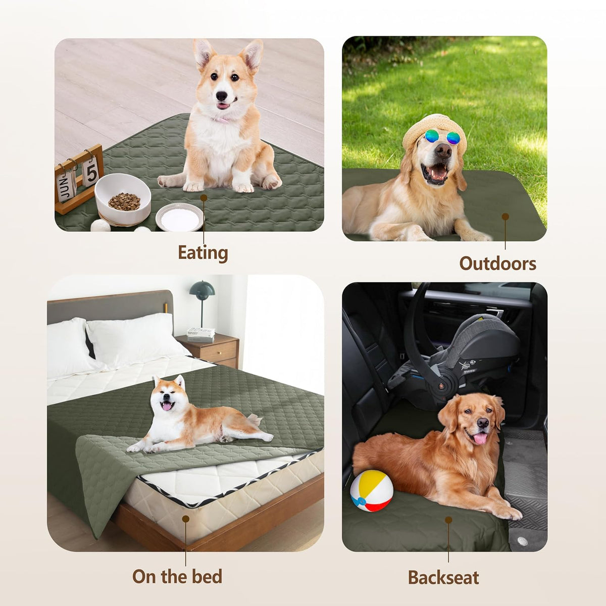 gogobunny 100% Double Sided Waterproof Dog Blanket Soft Pet Bed Cover Reversible Protect Furniture