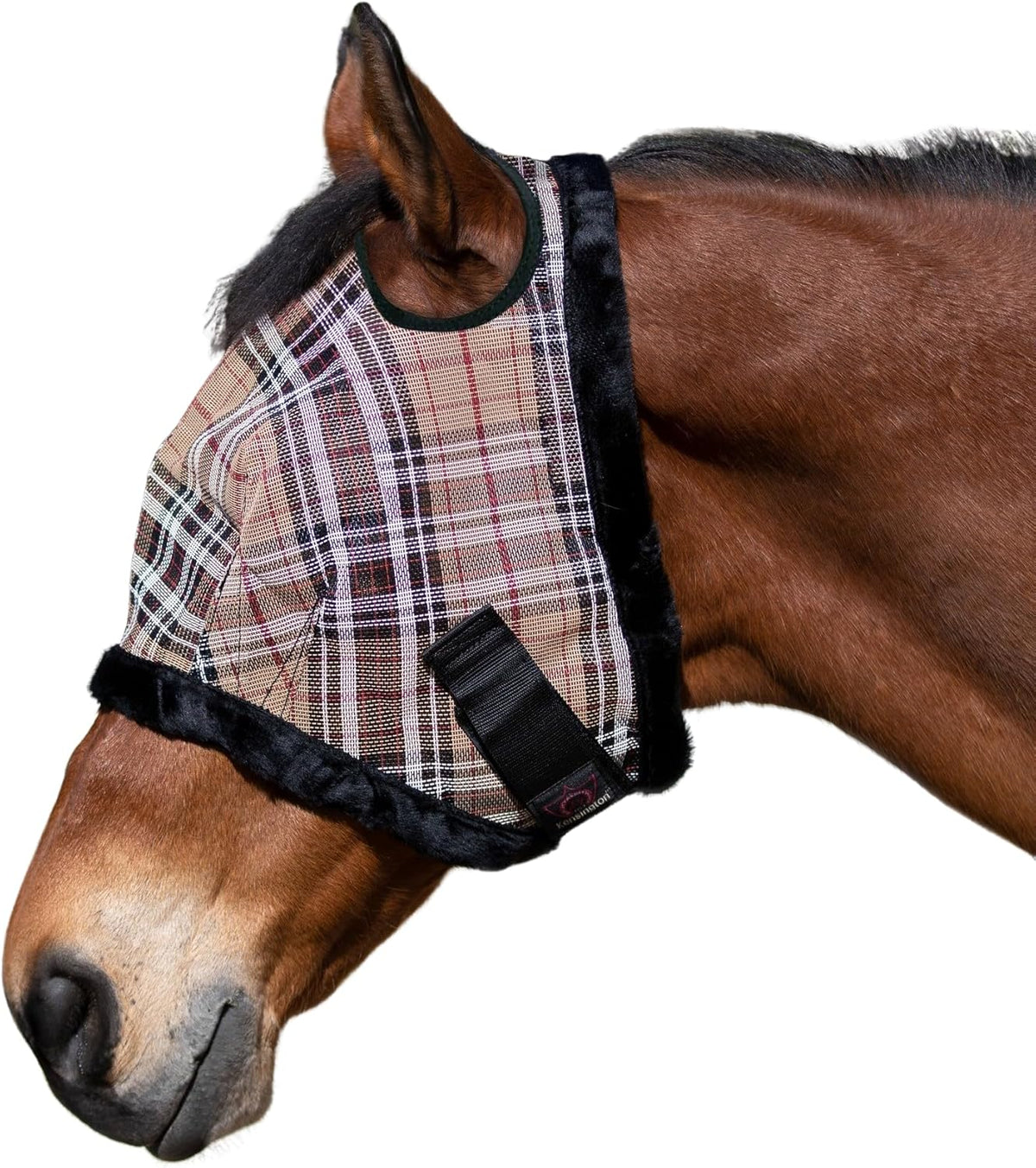 Kensington UV Fly Mask with Fleece Trim - Protective Mask with Dual Ear Opening & Forelock Freedom