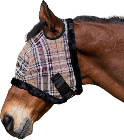 Kensington UV Fly Mask with Fleece Trim - Protective Mask with Dual Ear Opening & Forelock Freedom