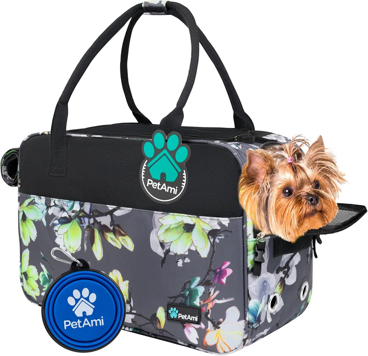 PetAmi Dog Purse Carrier for Small Dogs, Airline Approved Soft Sided Pet Carrier with Pockets
