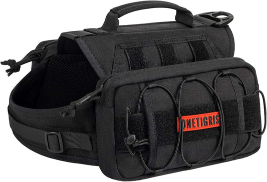 OneTigris Dog Backpack for Medium & Large Dogs, Nylon Backpack for Dogs Tactical Pet Backpack with