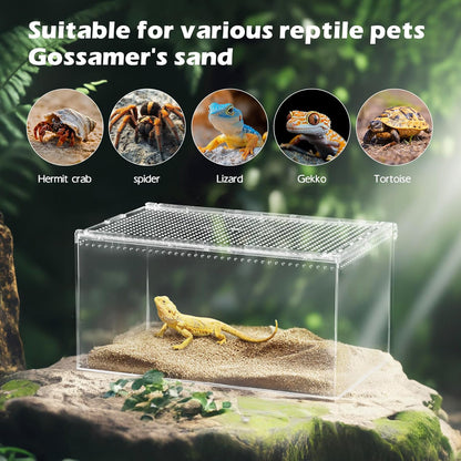 AZV Reptile Terrarium Tank,Versatile Enclosure for Leopard Crested Gecko,Lizard Cage,Spider Starter
