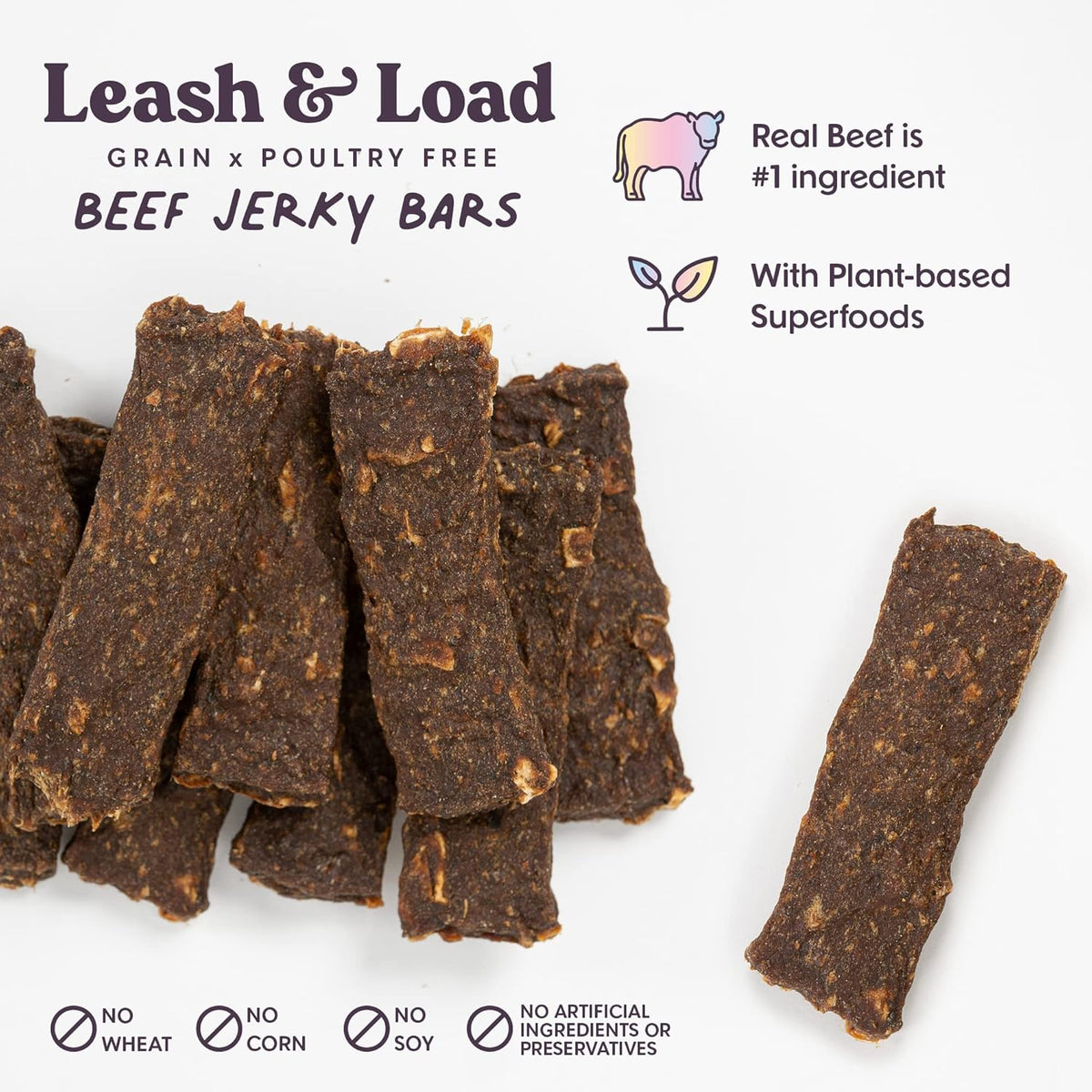 Bundle x Joy Dog Treats Jerky Snack Bars, Variety 3-16 oz Bags, Puppy & Dog Training Treats