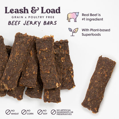 Bundle x Joy Dog Treats Jerky Snack Bars, Variety 3-5 oz Bags, Training Treats, Natural Superfood
