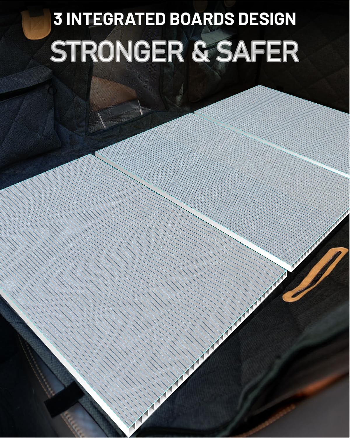 Back Seat Extender for Dog, Waterproof Dog Car Seat Cover for Back Seat, Hard Bottom Car Seat