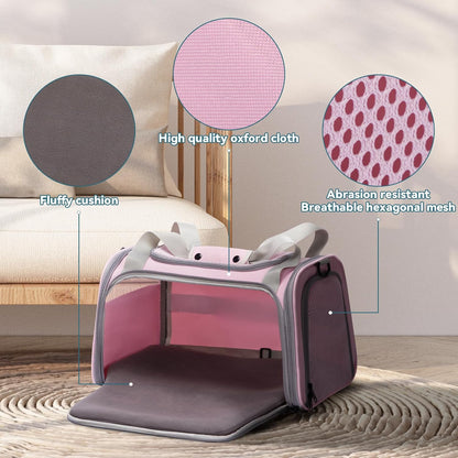 PETSFIT Cat Carrier for Large Cats, Dog Carriers for Small Dogs Under 25 Lbs, Soft Pet Carrier, Cat